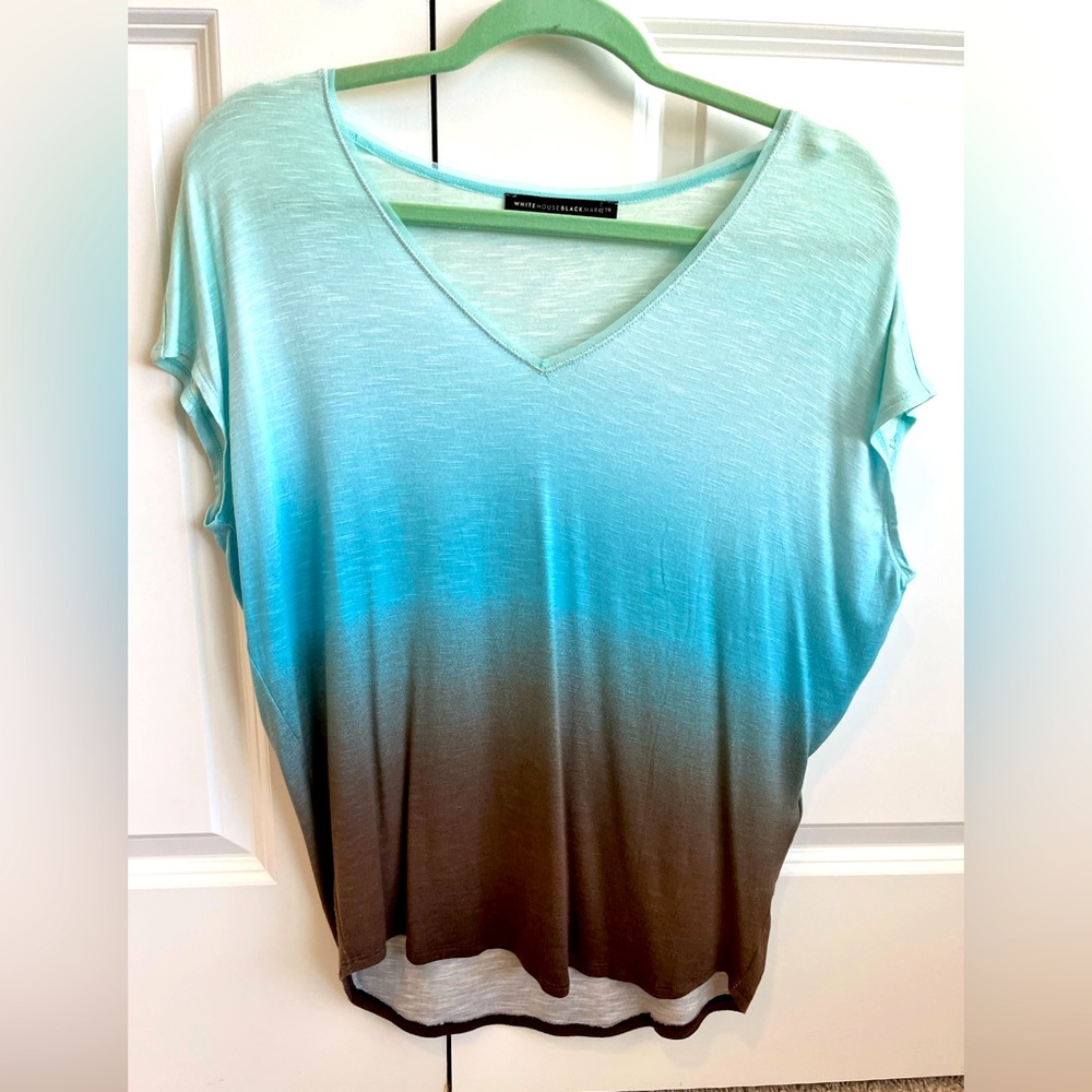 WHBM V-neck Hi-Lo Tee